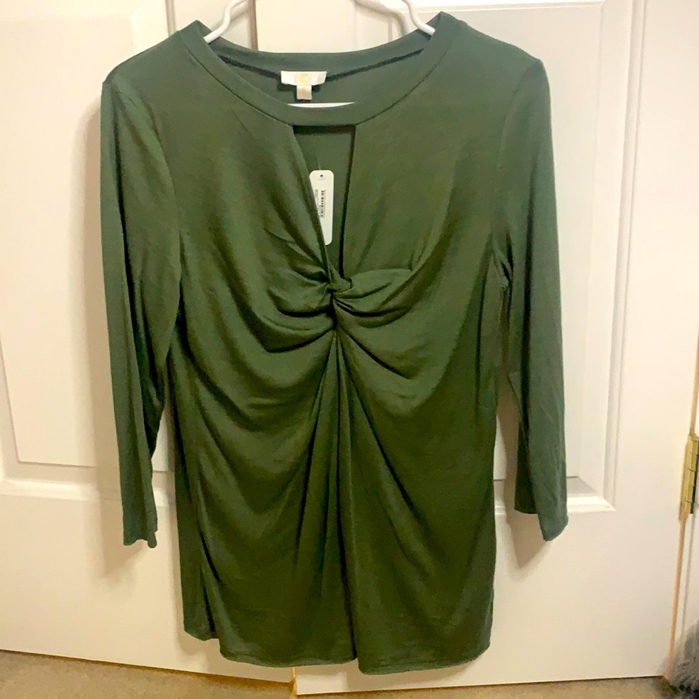 Charming Charlie military green top